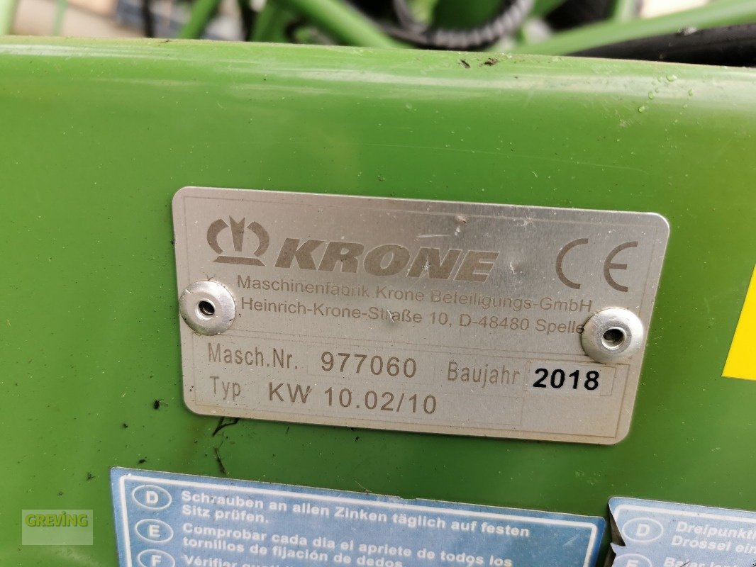 Kreiselheuer typu Krone KW 10.02/10, Gebrauchtmaschine w Greven (Zdjęcie 14)