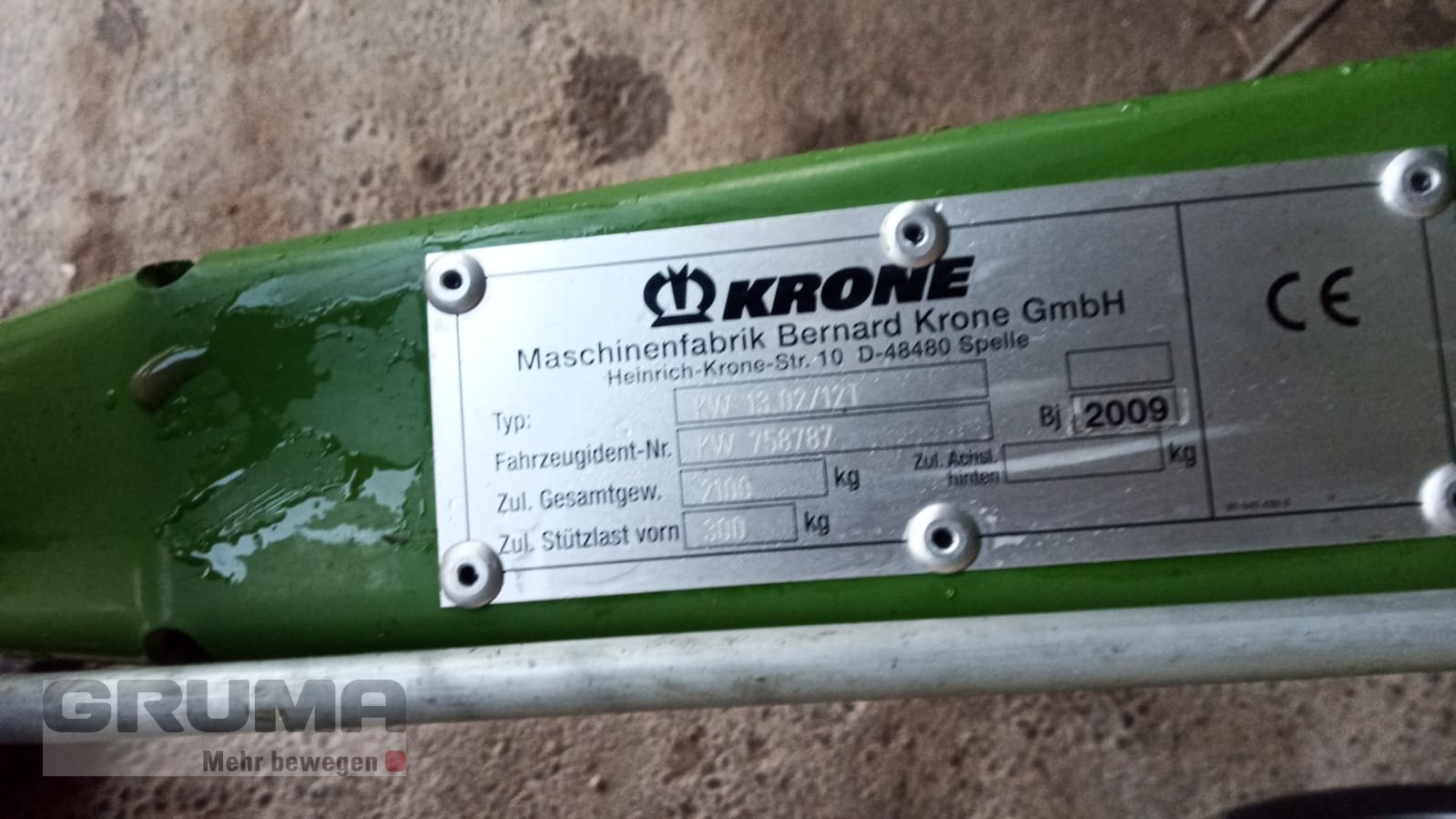 Kreiselheuer del tipo Krone KW 13.02/12 T, Gebrauchtmaschine In Germaringen (Immagine 8)