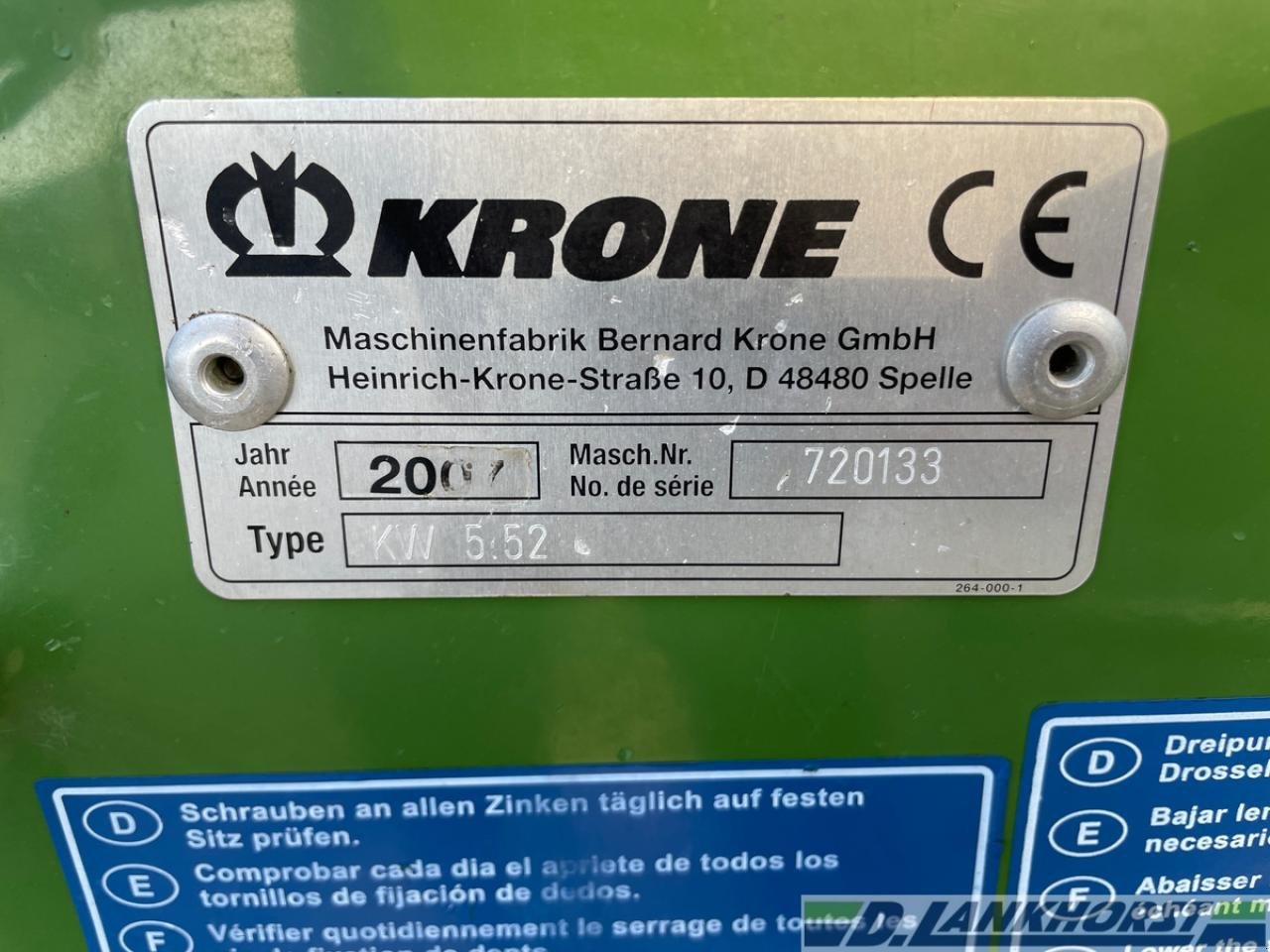 Kreiselheuer типа Krone KW 5.52, Gebrauchtmaschine в Neuenkirchen / Bramsche (Фотография 15)