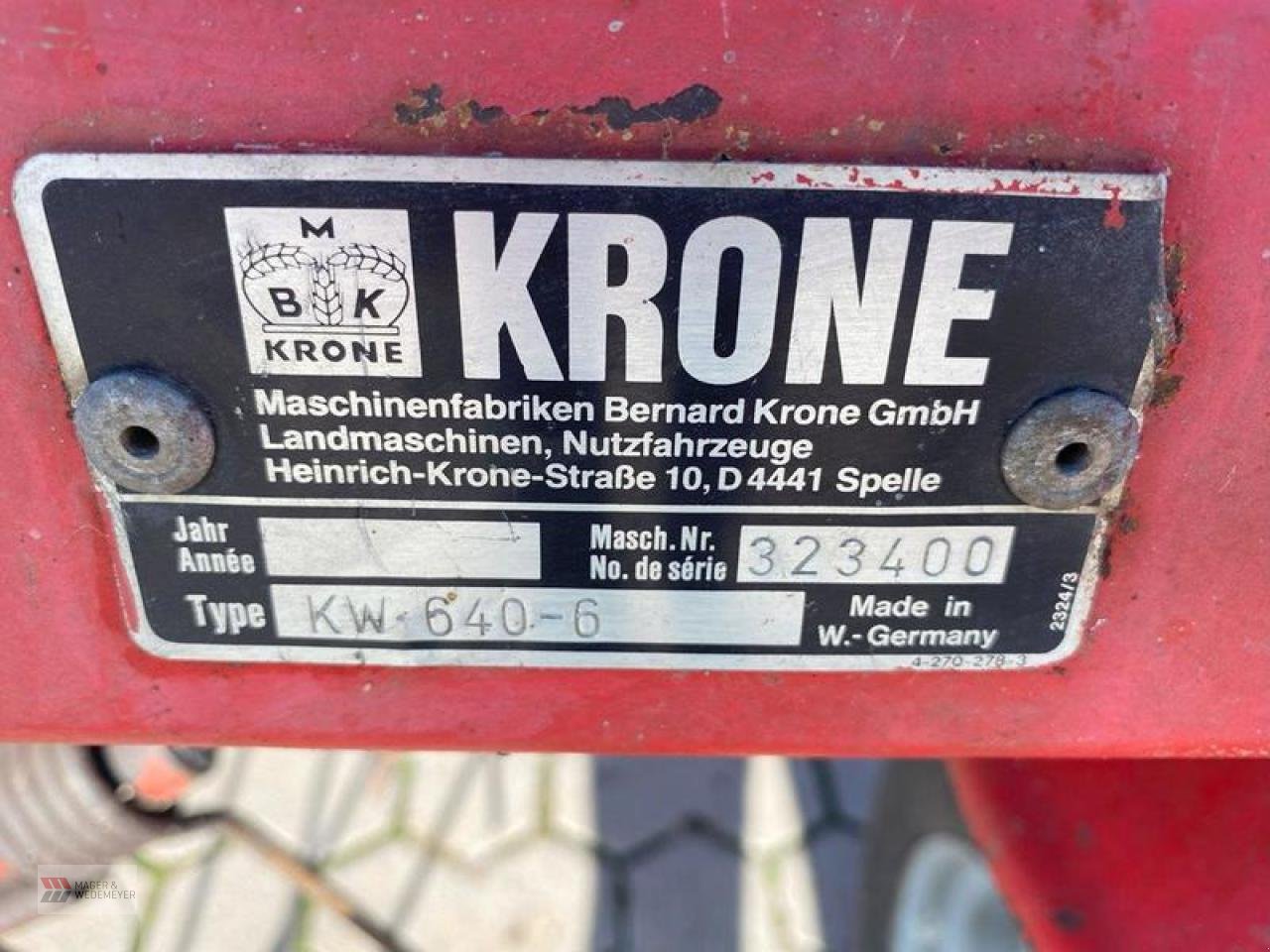 Kreiselheuer des Typs Krone KW 640-6, Gebrauchtmaschine in Oyten (Bild 2)