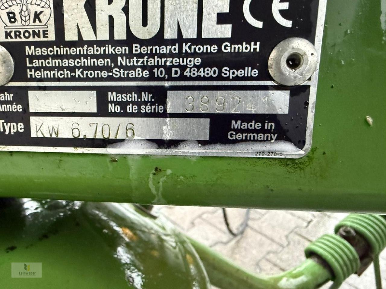 Kreiselheuer des Typs Krone KW 6.70/6, Gebrauchtmaschine in Neuhof - Dorfborn (Bild 8)