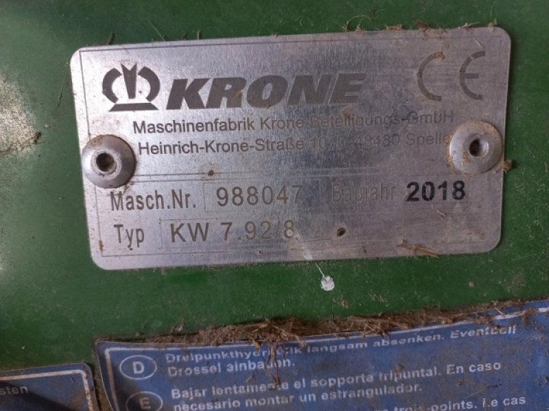 Kreiselheuer tip Krone KW 7.92, Gebrauchtmaschine in LE PONT CHRETIEN (Poză 4)