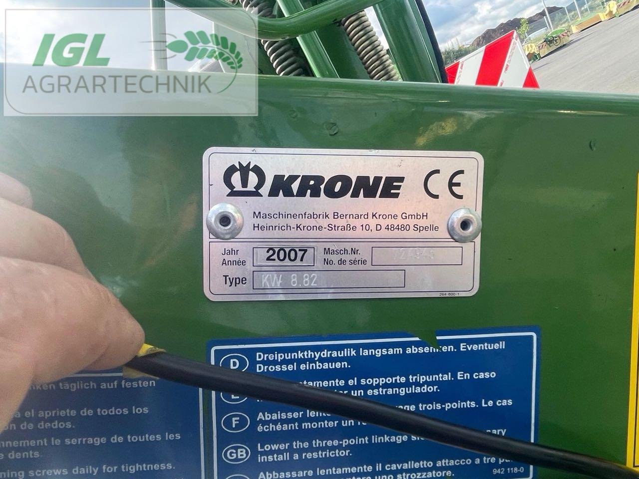 Kreiselheuer типа Krone KW 8.82/8, Gebrauchtmaschine в Nabburg (Фотография 7)