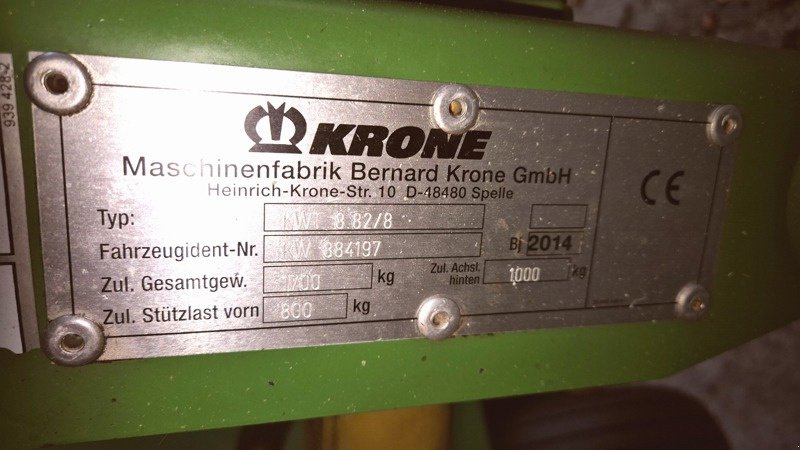 Kreiselheuer типа Krone KWT 8.82/8, Gebrauchtmaschine в Oetwil am See (Фотография 11)