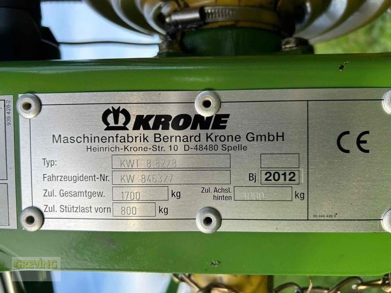 Kreiselheuer типа Krone KWT 882/8, Gebrauchtmaschine в Ort - Kunde (Фотография 15)