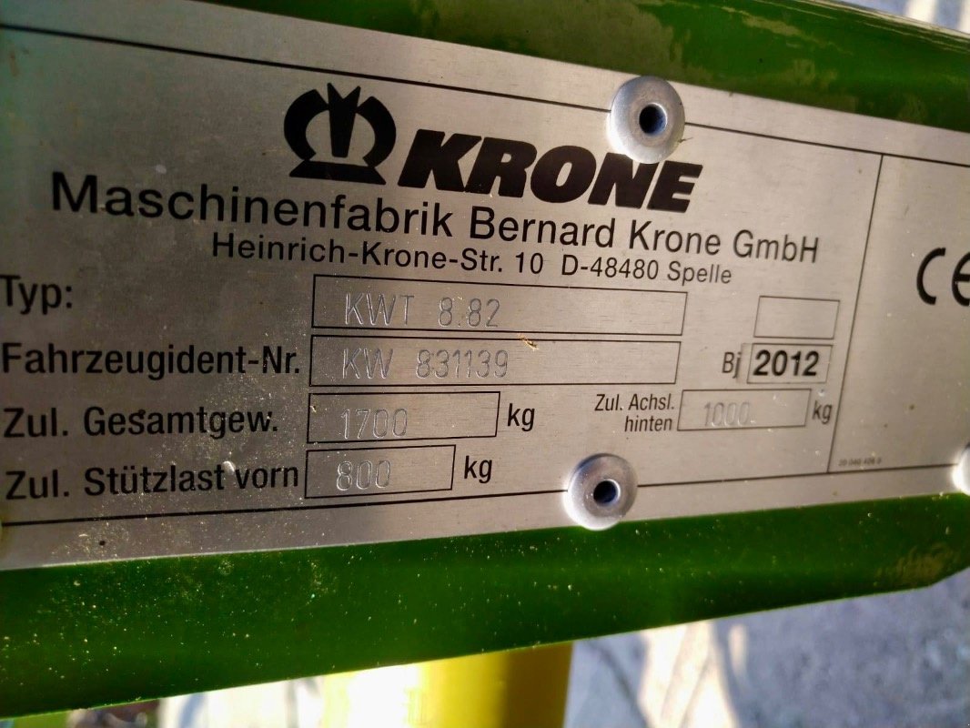 Kreiselheuer typu Krone KWT 8.82, Gebrauchtmaschine v Liebenwalde (Obrázok 3)