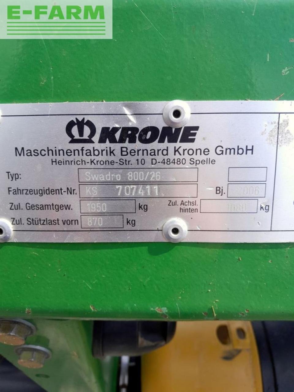 Kreiselheuer типа Krone swadro 800/26, Gebrauchtmaschine в SALZBURG (Фотография 10)