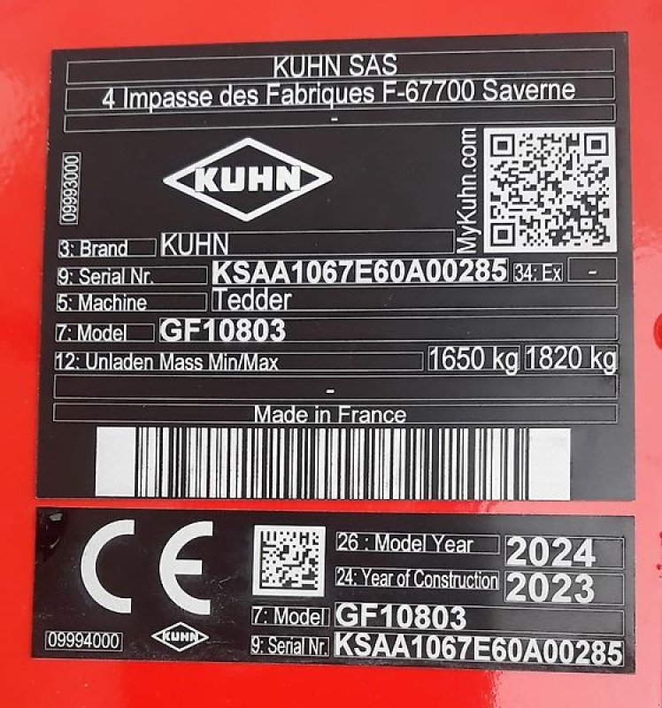 Kreiselheuer του τύπου Kuhn GF 10803, Neumaschine σε Itterbeck (Φωτογραφία 2)