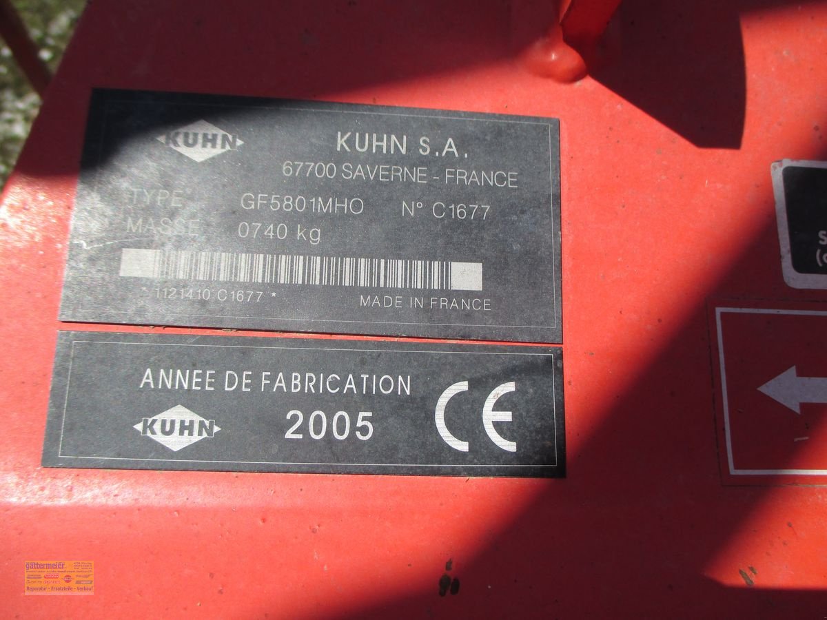 Kreiselheuer typu Kuhn GF 5801 MH DIGIDRIVE, Gebrauchtmaschine v Eferding (Obrázek 5)