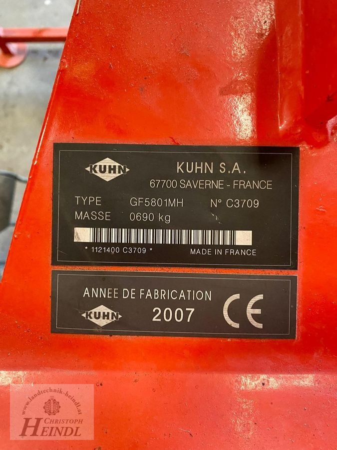 Kreiselheuer от тип Kuhn GF 5801 MH, Gebrauchtmaschine в Stephanshart (Снимка 4)