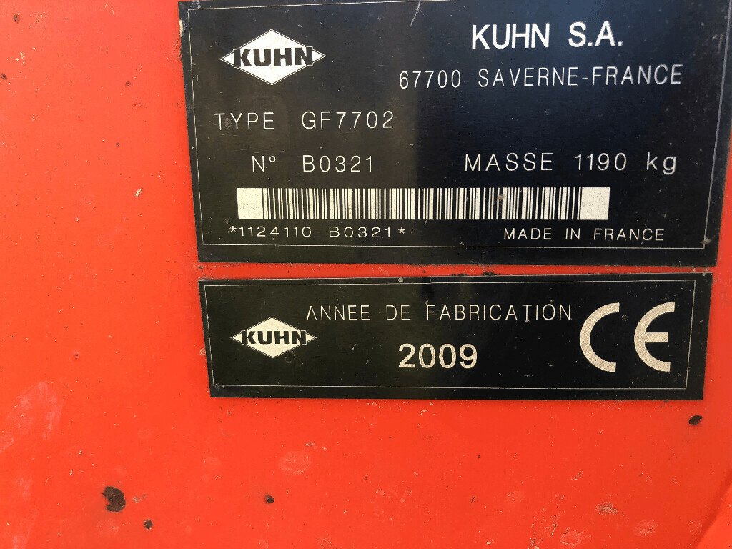 Kreiselheuer Türe ait Kuhn GF 7702, Gebrauchtmaschine içinde ST CLEMENT DE LA PLACE (resim 4)