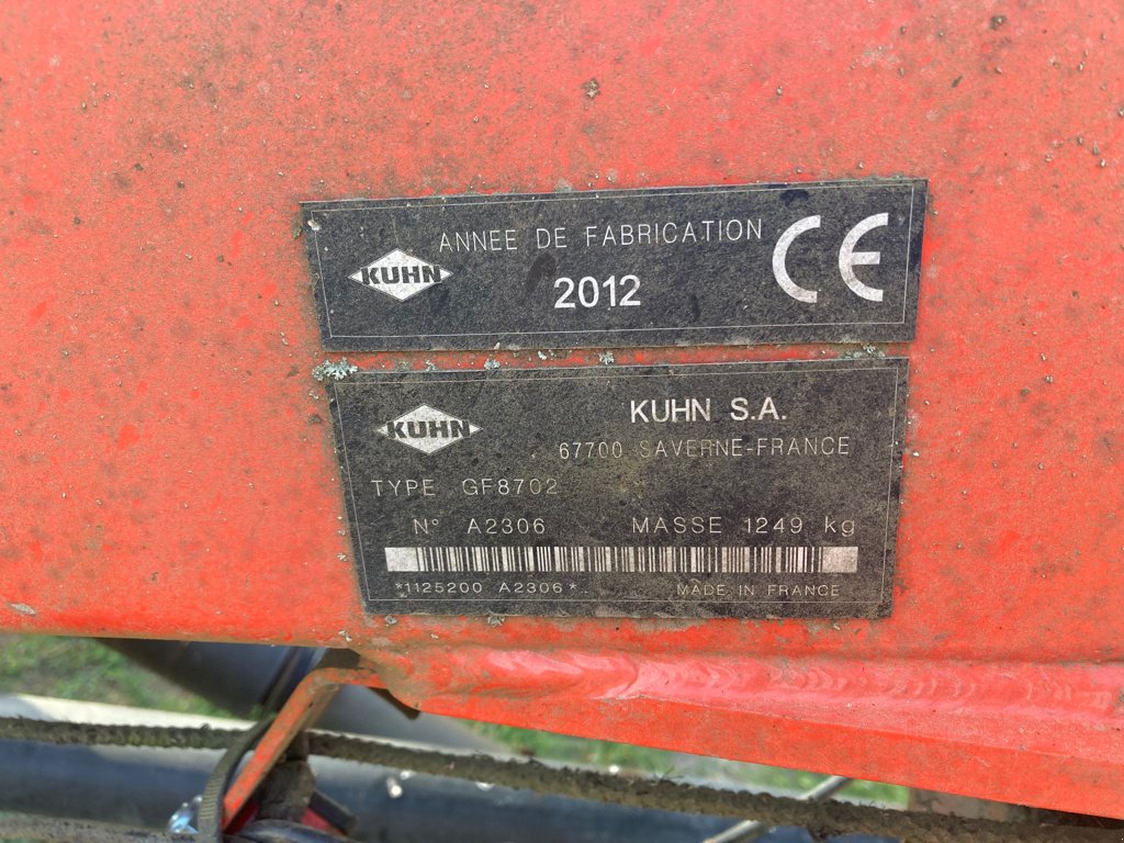 Kreiselheuer za tip Kuhn GF 8702 DESTOCKAGE, Gebrauchtmaschine u UZERCHE (Slika 6)