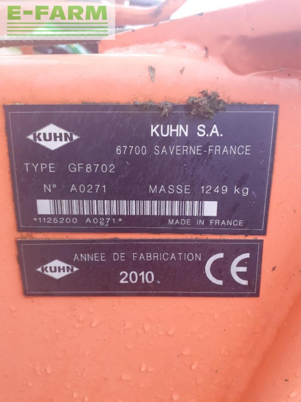 Kreiselheuer Türe ait Kuhn gf 8702, Gebrauchtmaschine içinde CHAUVONCOURT (resim 10)