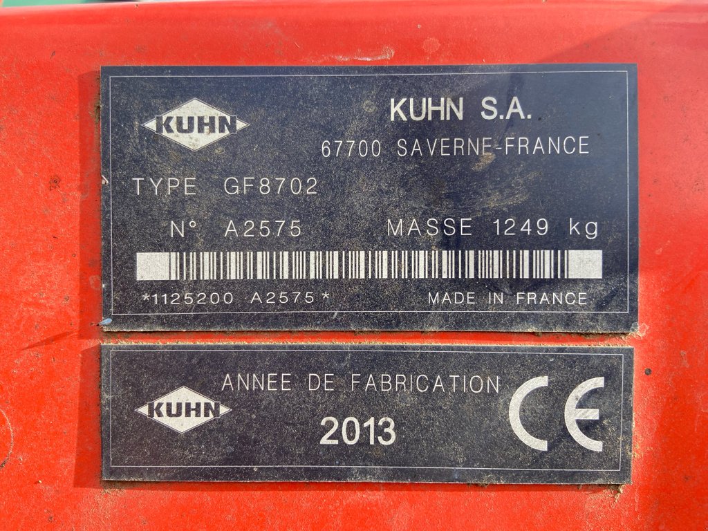 Kreiselheuer типа Kuhn GF8702, Gebrauchtmaschine в YTRAC (Фотография 5)