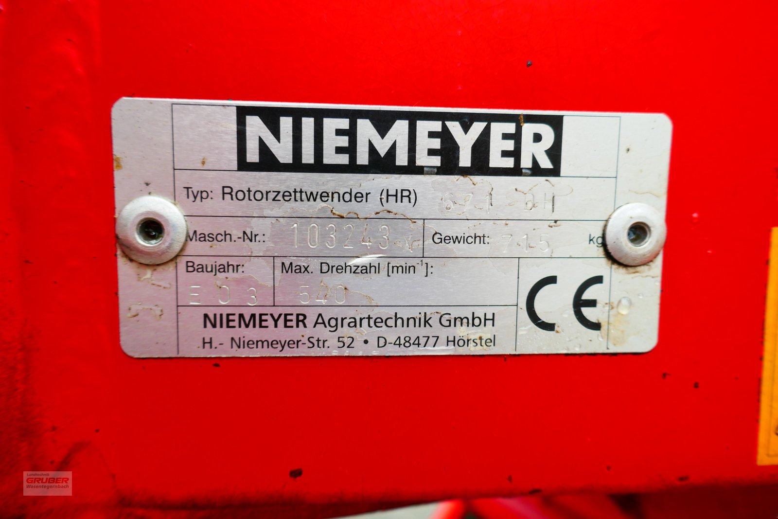 Kreiselheuer Türe ait Niemeyer HR 671 DH, Gebrauchtmaschine içinde Dorfen (resim 11)