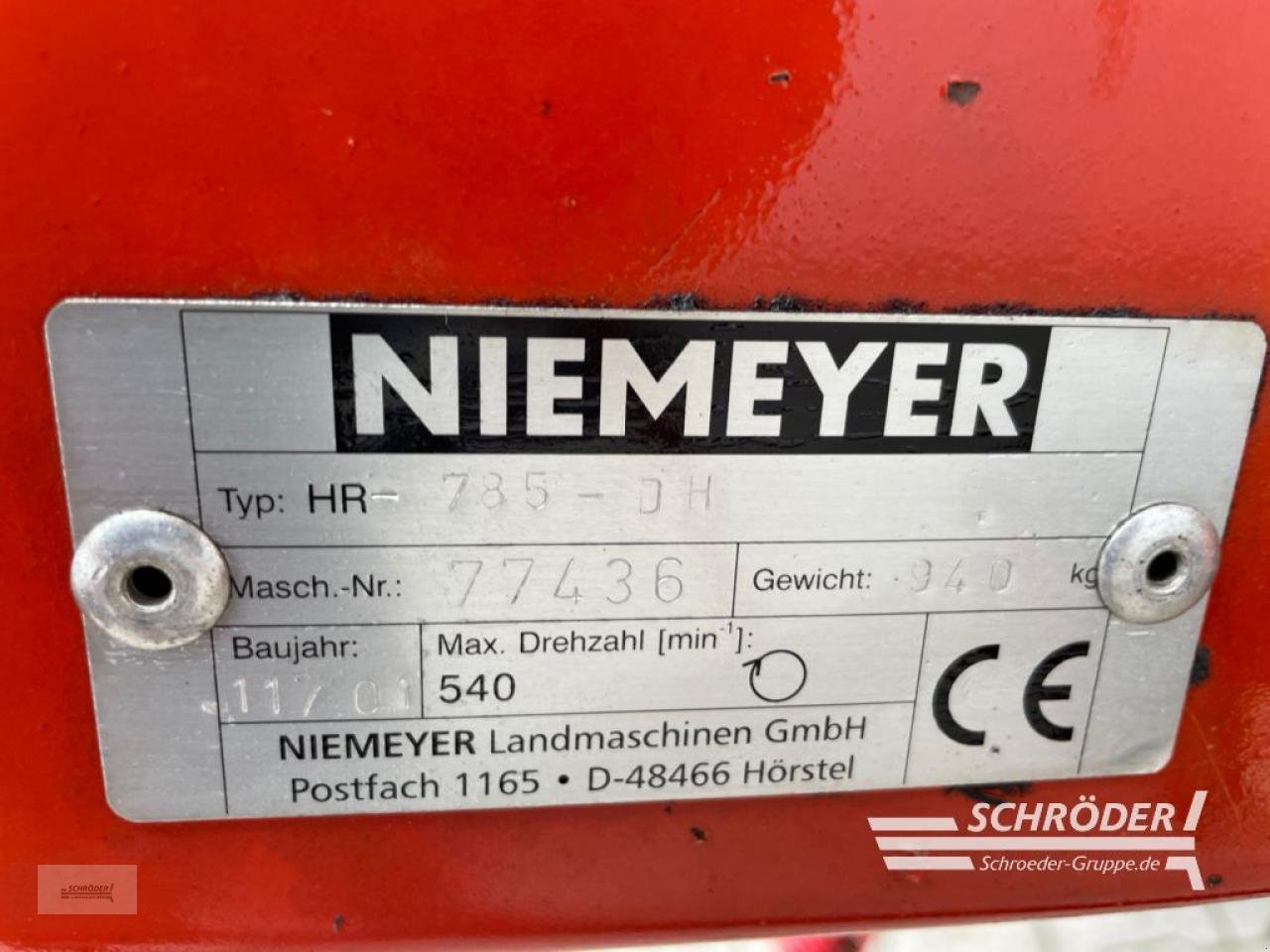 Kreiselheuer des Typs Niemeyer HR 785 DH, Gebrauchtmaschine in Wildeshausen (Bild 8)