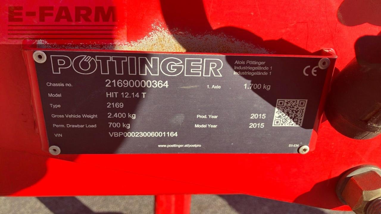 Kreiselheuer za tip Pöttinger HIT 12.14 T, Gebrauchtmaschine u REDLHAM (Slika 10)