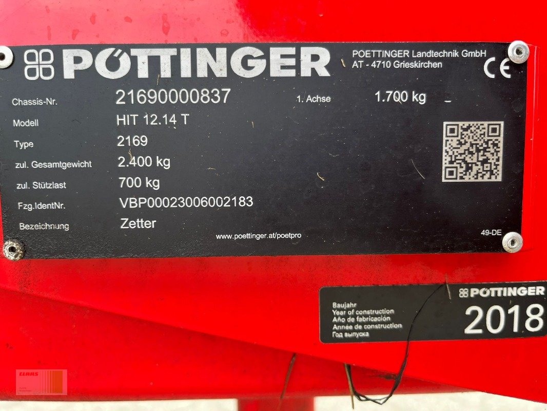 Kreiselheuer tip Pöttinger HIT 12.14 T, Gebrauchtmaschine in Risum-Lindholm (Poză 3)