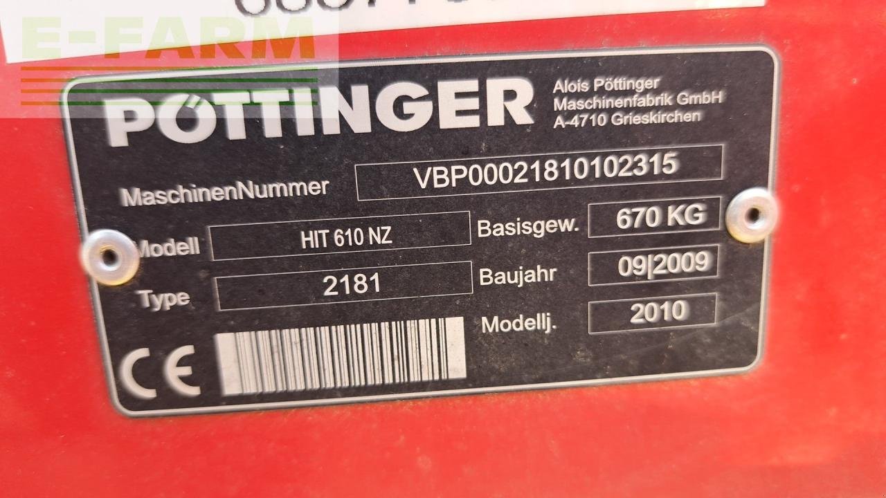 Kreiselheuer del tipo Pöttinger Hit 610NZ, Gebrauchtmaschine en REDLHAM (Imagen 10)