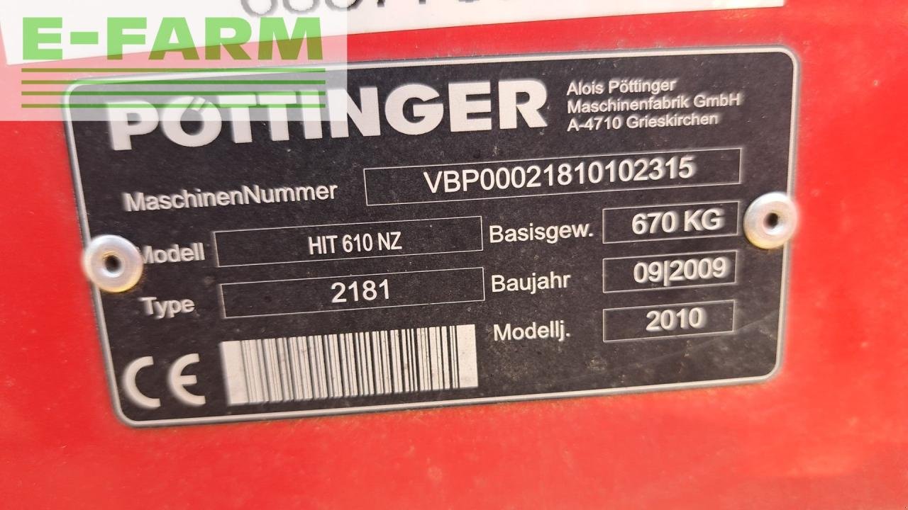 Kreiselheuer του τύπου Pöttinger Hit 610NZ, Gebrauchtmaschine σε REDLHAM (Φωτογραφία 10)