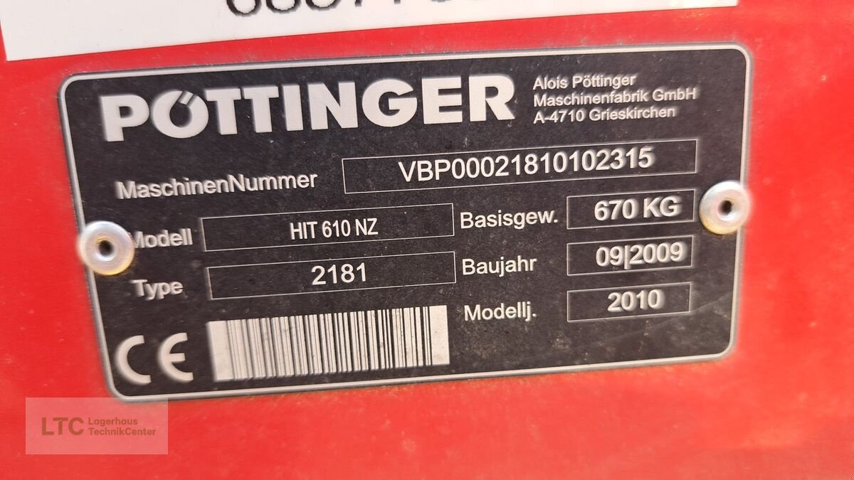 Kreiselheuer tip Pöttinger Hit 610NZ, Gebrauchtmaschine in Redlham (Poză 10)