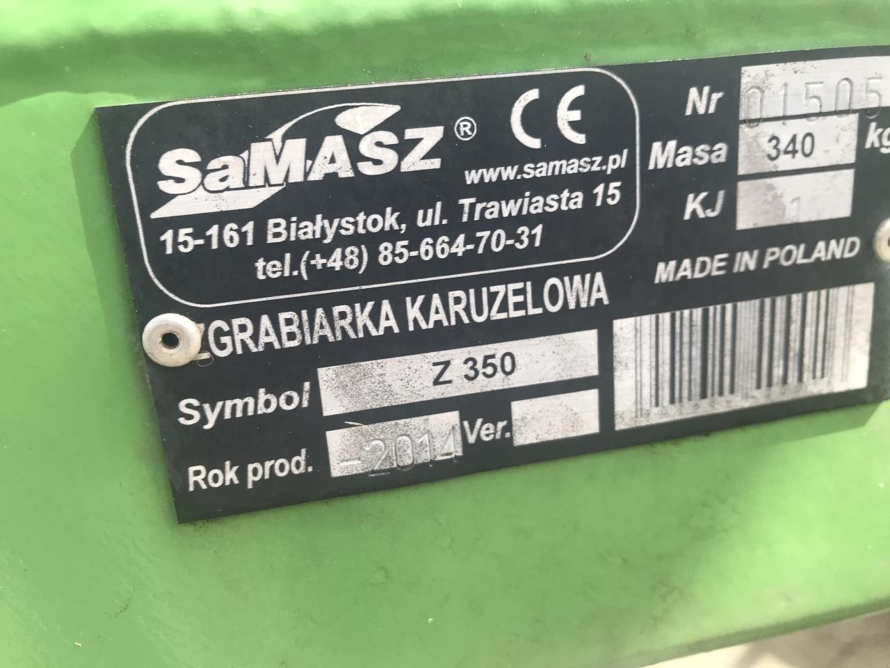 Kreiselheuer tip SaMASZ Z-350, Gebrauchtmaschine in Viborg (Poză 4)