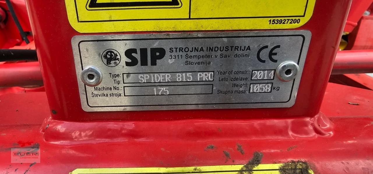 Kreiselheuer del tipo SIP Spider 815 Pro, Gebrauchtmaschine en Tuntenhausen (Imagen 5)