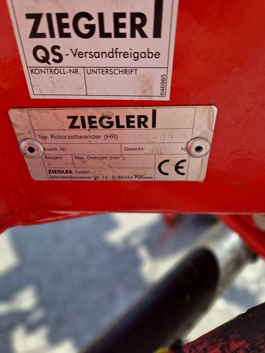 Kreiselheuer del tipo Ziegler HR 671-DH, Gebrauchtmaschine In Grünbach (Immagine 8)