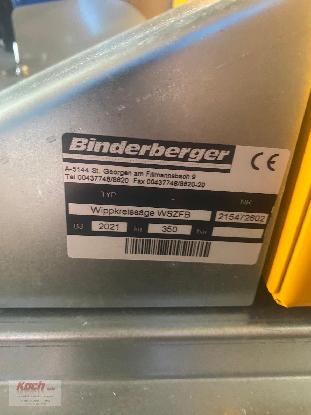 Kreissäge & Wippsäge des Typs Binderberger WS 700 Z FB, Gebrauchtmaschine in Neumarkt / Pölling (Bild 6)