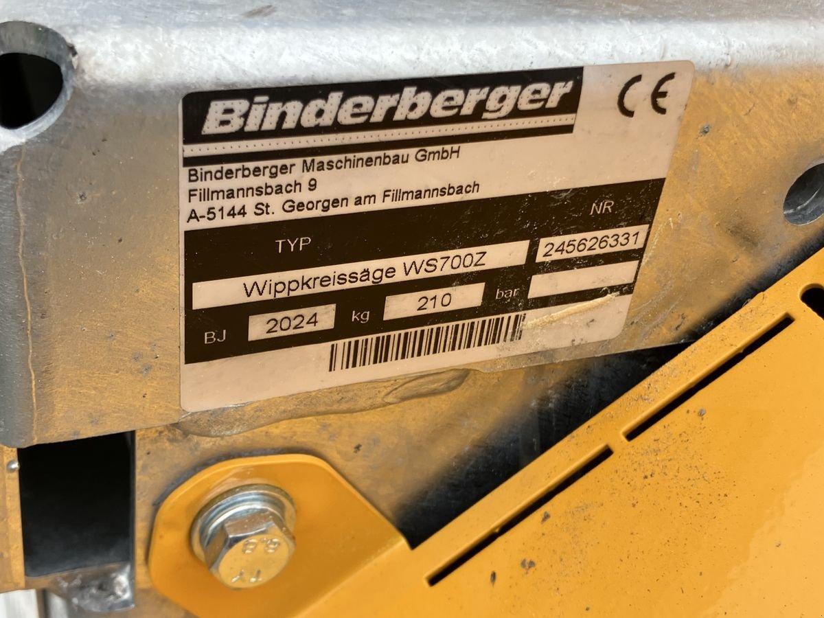 Kreissäge & Wippsäge Türe ait Binderberger WS 700 Z, Neumaschine içinde Villach (resim 2)