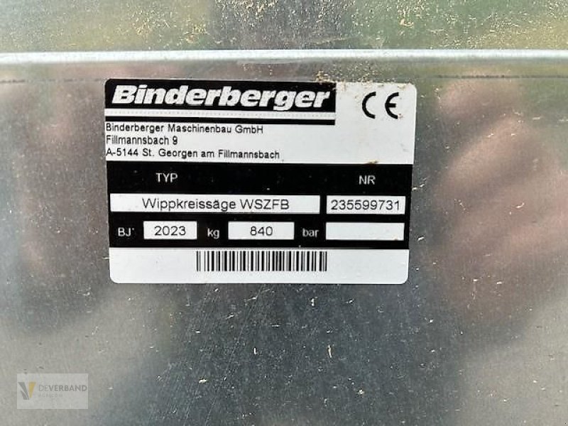 Kreissäge & Wippsäge tipa Binderberger WSZFB, Gebrauchtmaschine u Colmar-Berg (Slika 7)