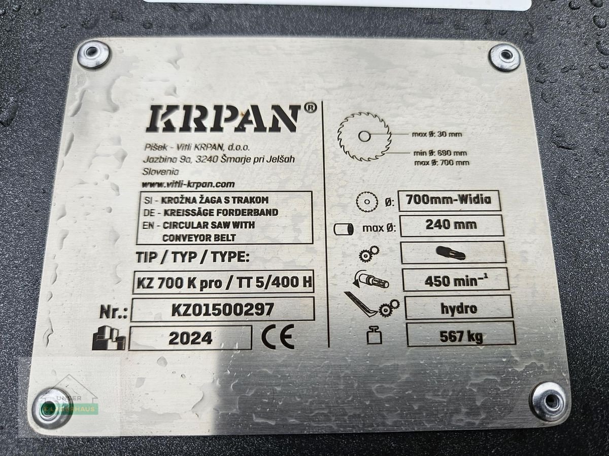 Kreissäge & Wippsäge του τύπου Sonstige Krpan KZ 700K pro TT5 400H, Neumaschine σε Wies (Φωτογραφία 3)