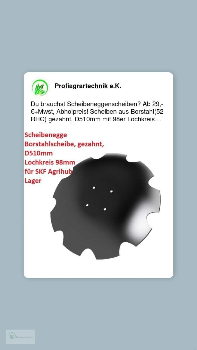 Kurzscheibenegge Türe ait Amazone-BBG 510mm, Neumaschine içinde Donnersdorf (resim 1)