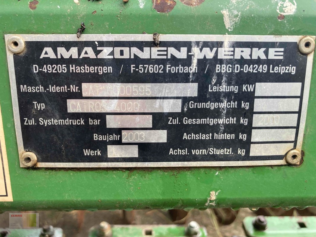 Kurzscheibenegge van het type Amazone-BBG Catros 4000 Starr, Gebrauchtmaschine in Sörup (Foto 7)