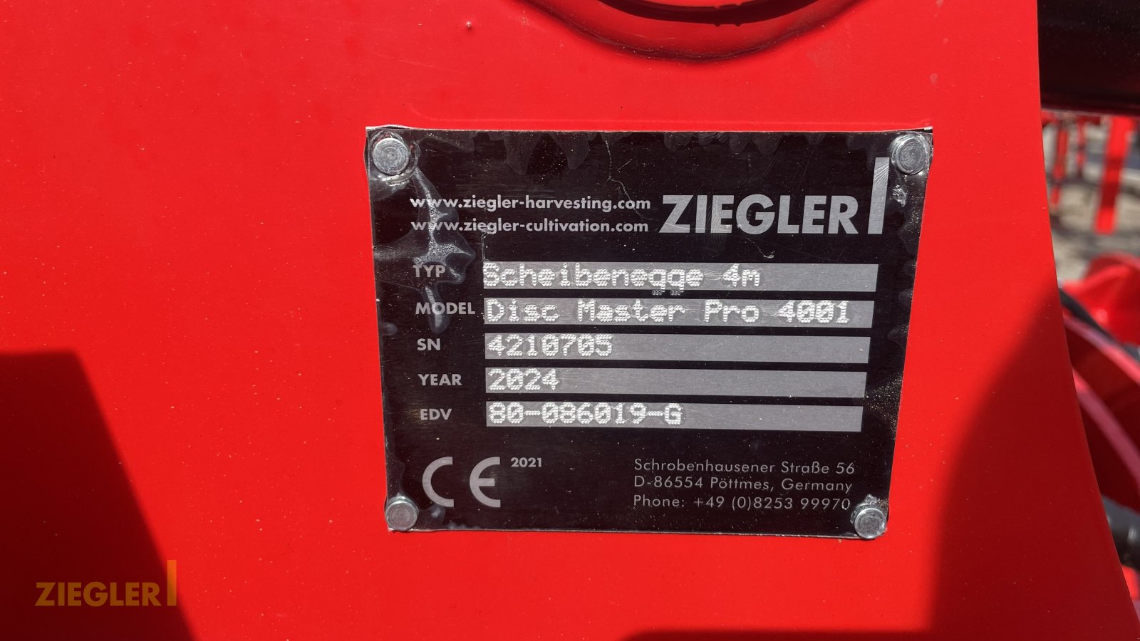 Kurzscheibenegge typu Ziegler Disc Master Pro 4001, Gebrauchtmaschine v Pöttmes (Obrázek 5)