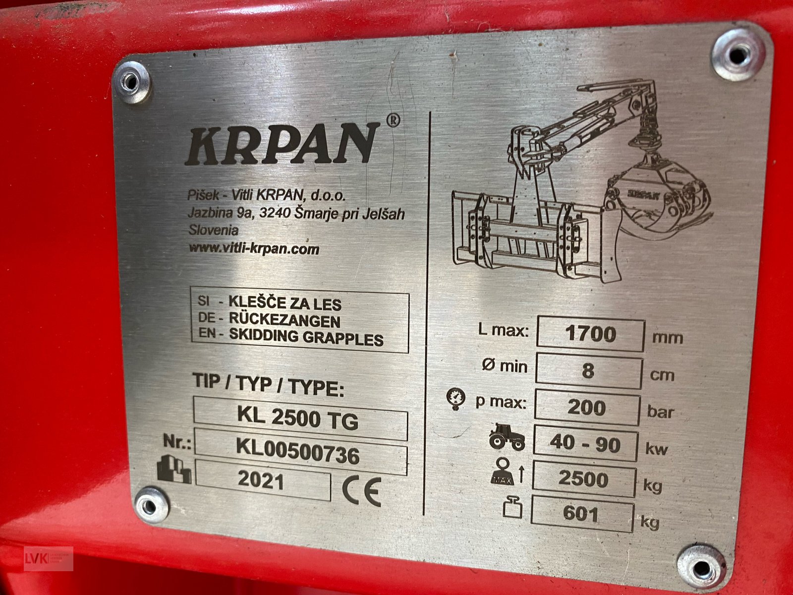 Ladekrane & Rückezange of the type Krpan KL 2500 TG, Neumaschine in Weißenburg (Picture 5)