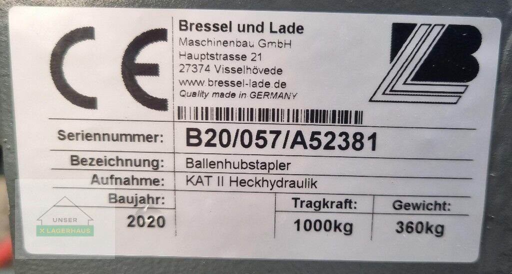 Ladeschaufel του τύπου Bressel & Lade Ballenhubstapler B 20, Gebrauchtmaschine σε St. Michael (Φωτογραφία 6)