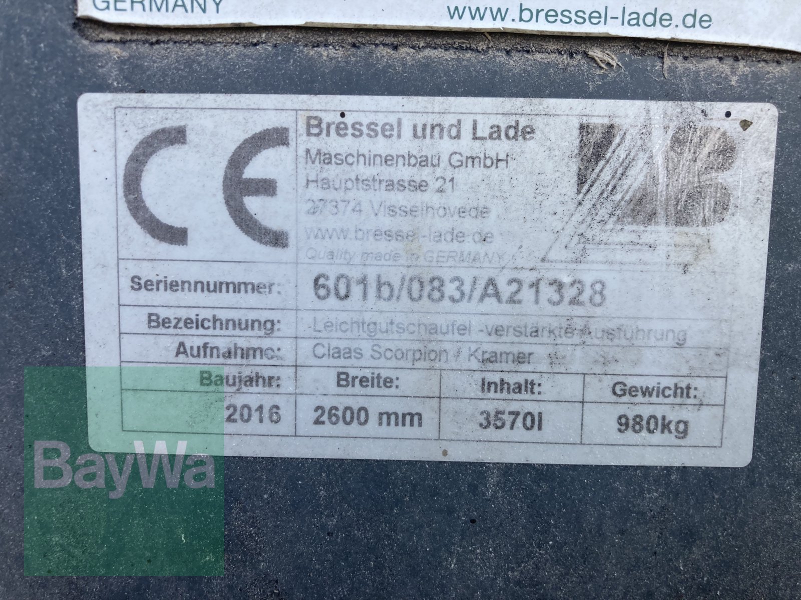 Ladeschaufel del tipo Bressel & Lade Leichtgutschaufel 260cm, Gebrauchtmaschine en Giebelstadt (Imagen 8)