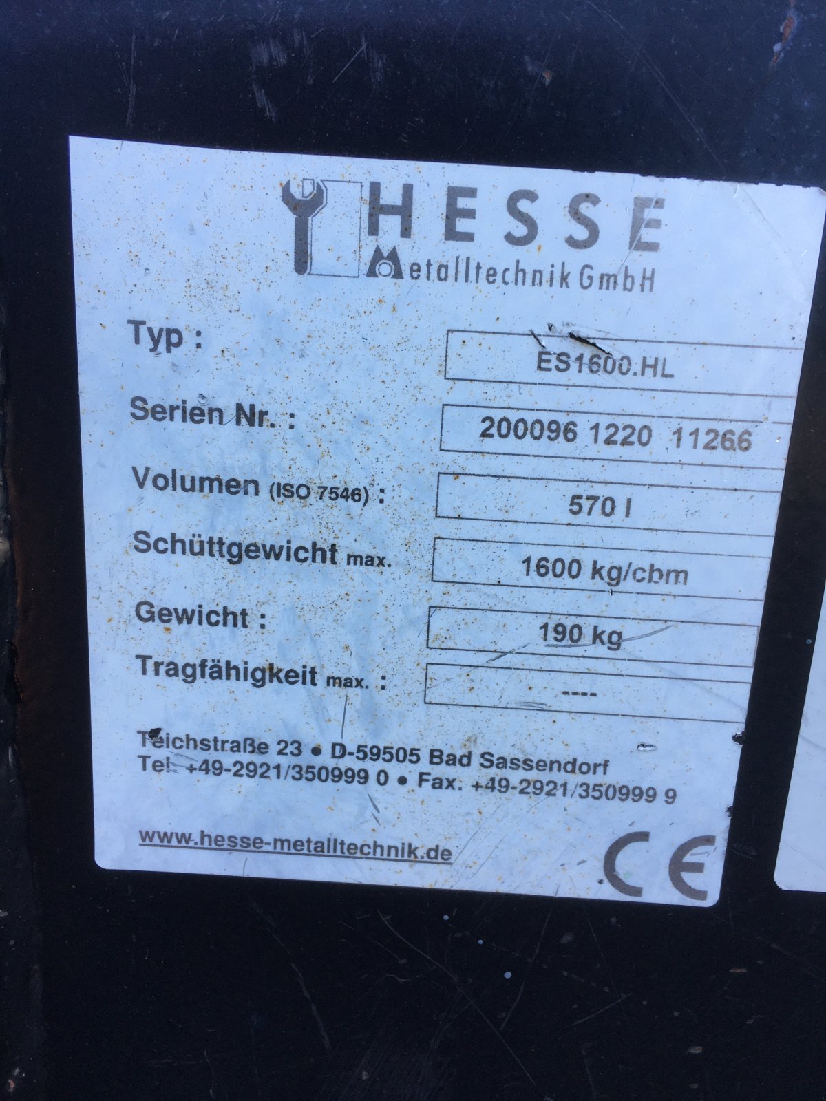 Ladeschaufel typu Hesse ES 1600 HL, Gebrauchtmaschine v Kochel am See (Obrázek 2)
