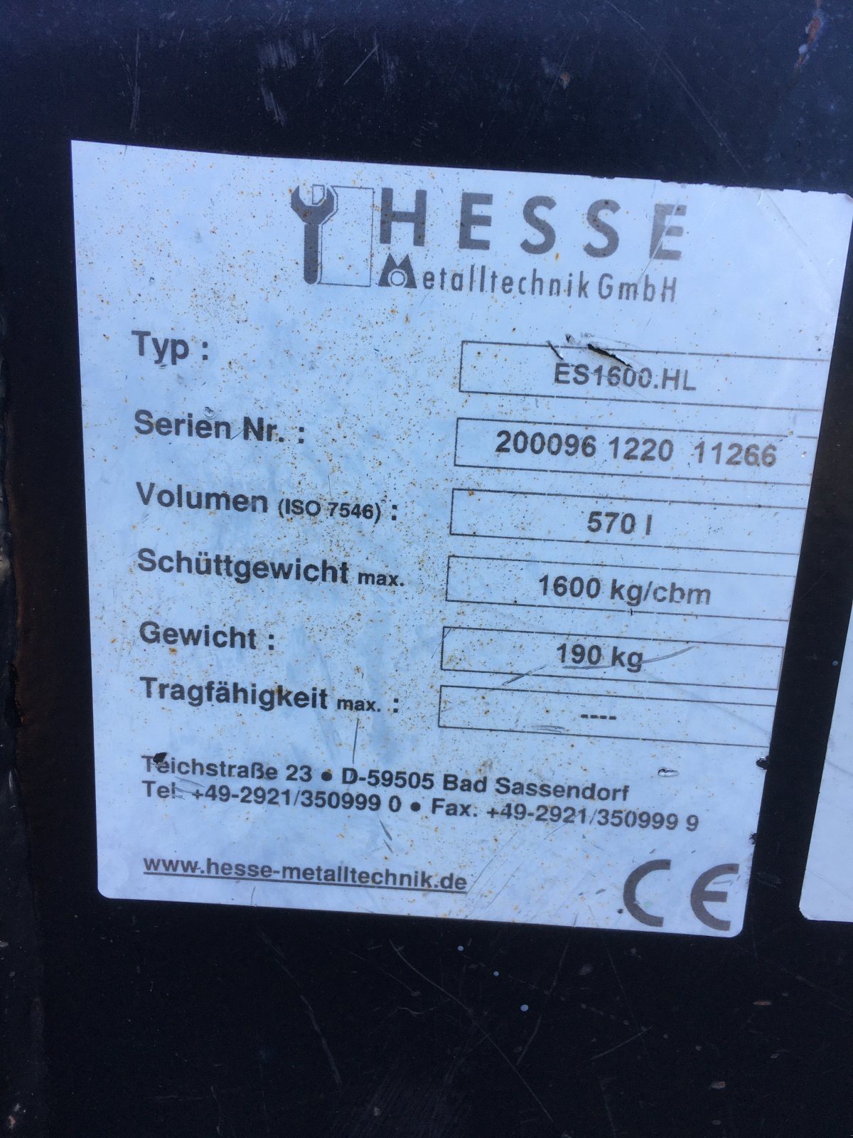 Ladeschaufel от тип Hesse ES 1600 HL, Gebrauchtmaschine в Kochel am See (Снимка 2)