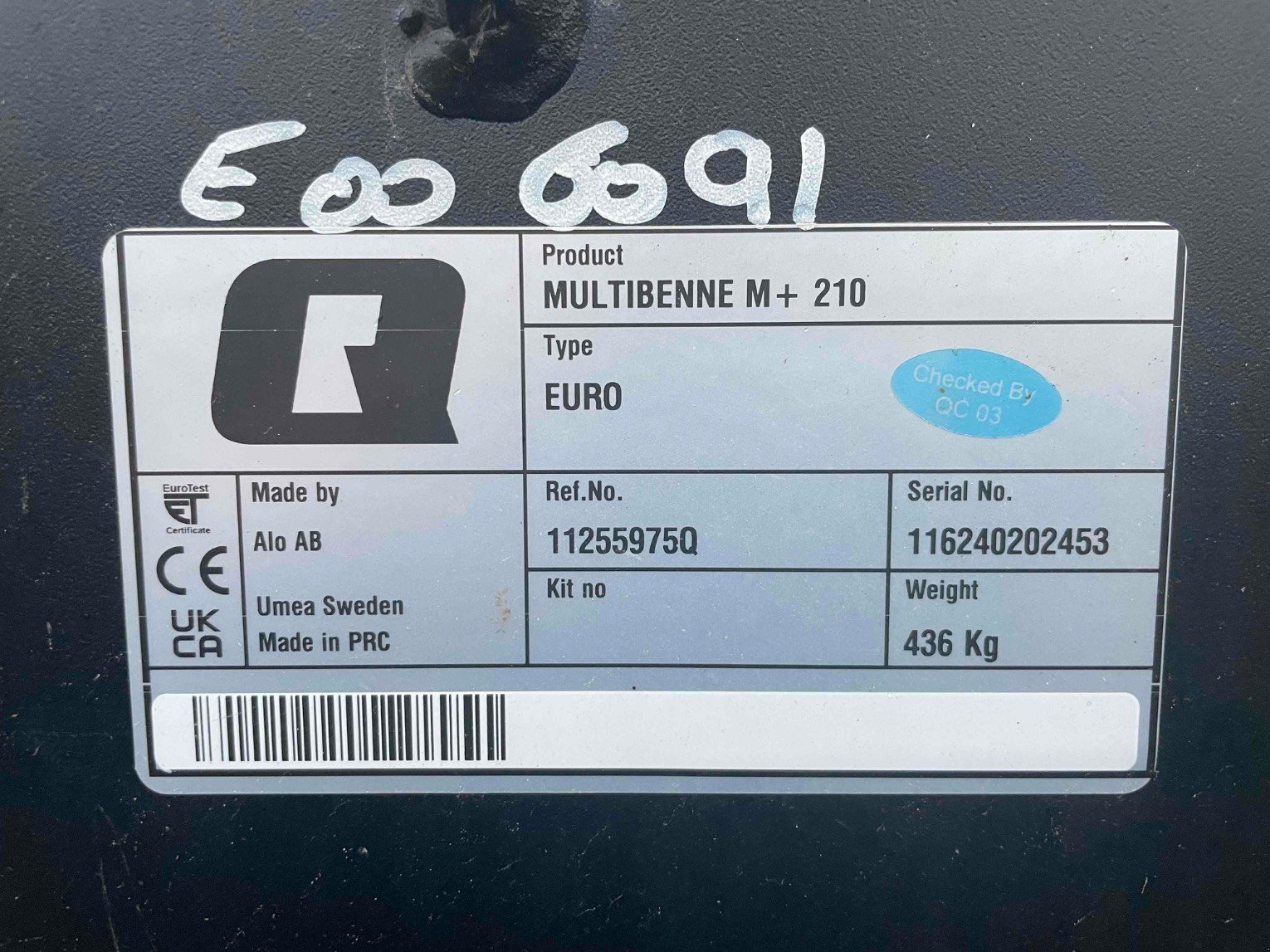 Ladeschaufel za tip Quicke Multibenne MULTIBENNE 2M10 EURO Alö-Quicke, Gebrauchtmaschine u SAINT CLAIR SUR ELLE (Slika 3)