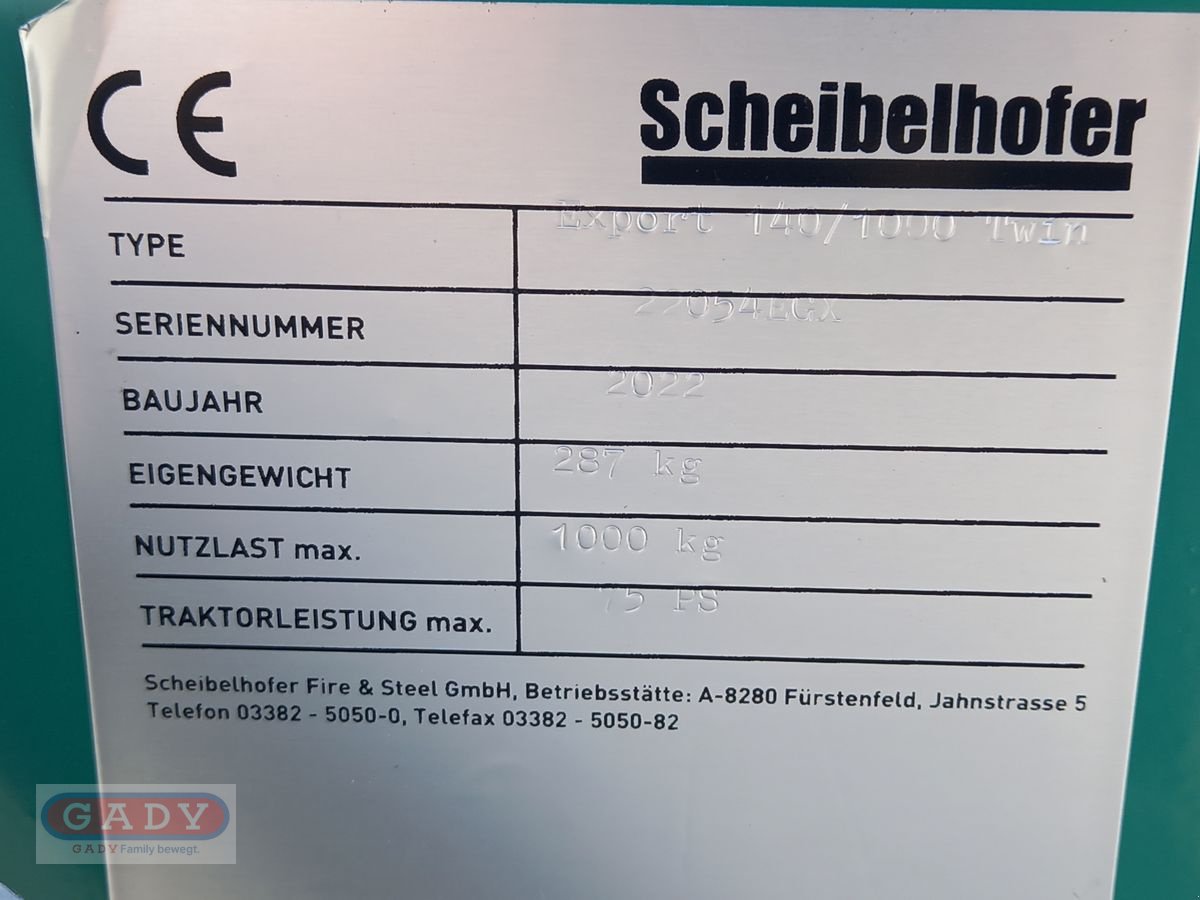 Ladeschaufel del tipo Scheibelhofer EXPORT 140/1000 TWIN,BWSV, Neumaschine en Lebring (Imagen 11)