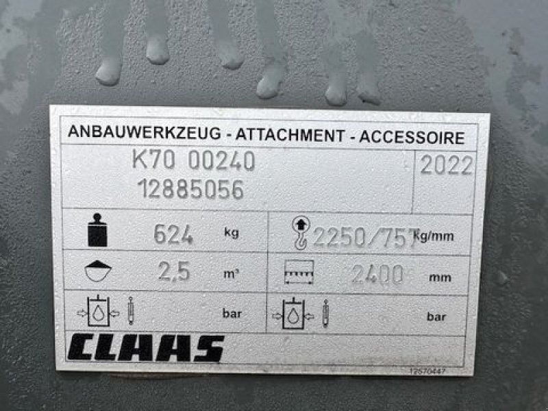 Ladeschaufel des Typs Sonstige Claas Schaufel 2,40m 2,5m³ Liebherr Aufnahme, Vorführmaschine in Tamsweg (Bild 10)