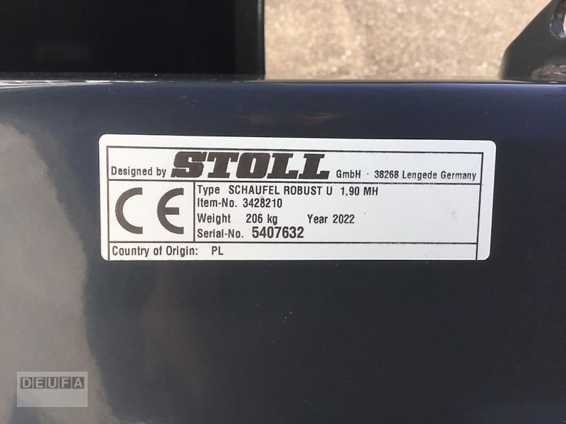 Ladeschaufel tip Stoll Global 1,85, Robust U 1,70, Robust U 1,90, Robust U 2,05, Neumaschine in Erbach (Poză 7)