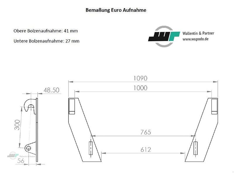 Ladeschaufel του τύπου Wallentin & Partner Frontladerschaufel 1,5 m Euroaufnahme ALÖ Original", Neumaschine σε Wesenberg (Φωτογραφία 5)