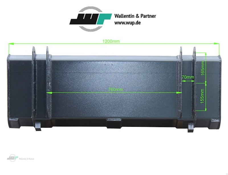 Ladeschaufel typu Wallentin & Partner MX C1 Frontladerschaufel universal 1,20 m, Neumaschine v Wesenberg (Obrázek 3)