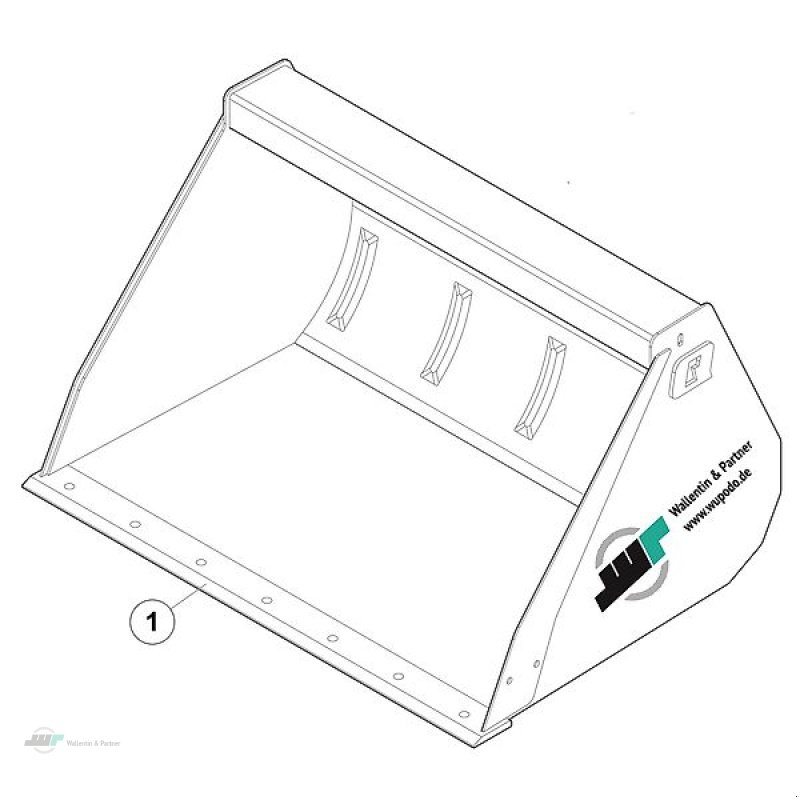 Ladeschaufel del tipo Wallentin & Partner Schaufel Hoflader 1,00 m ALÖ verschiedene Aufnahmen, Neumaschine en Wesenberg (Imagen 3)
