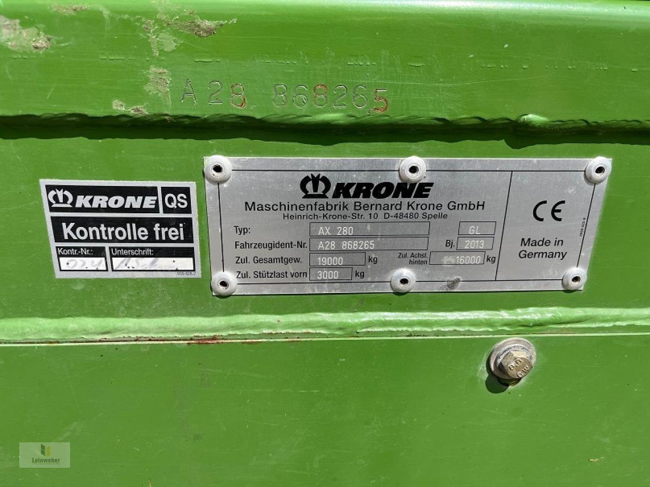 Ladewagen tip Krone AX 280 GL, Gebrauchtmaschine in Neuhof - Dorfborn (Poză 10)