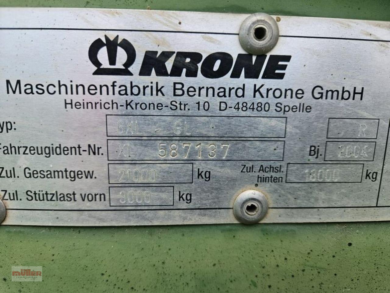 Ladewagen typu Krone Ladewagen 6 XL GL, Gebrauchtmaschine w Holzhausen (Zdjęcie 10)