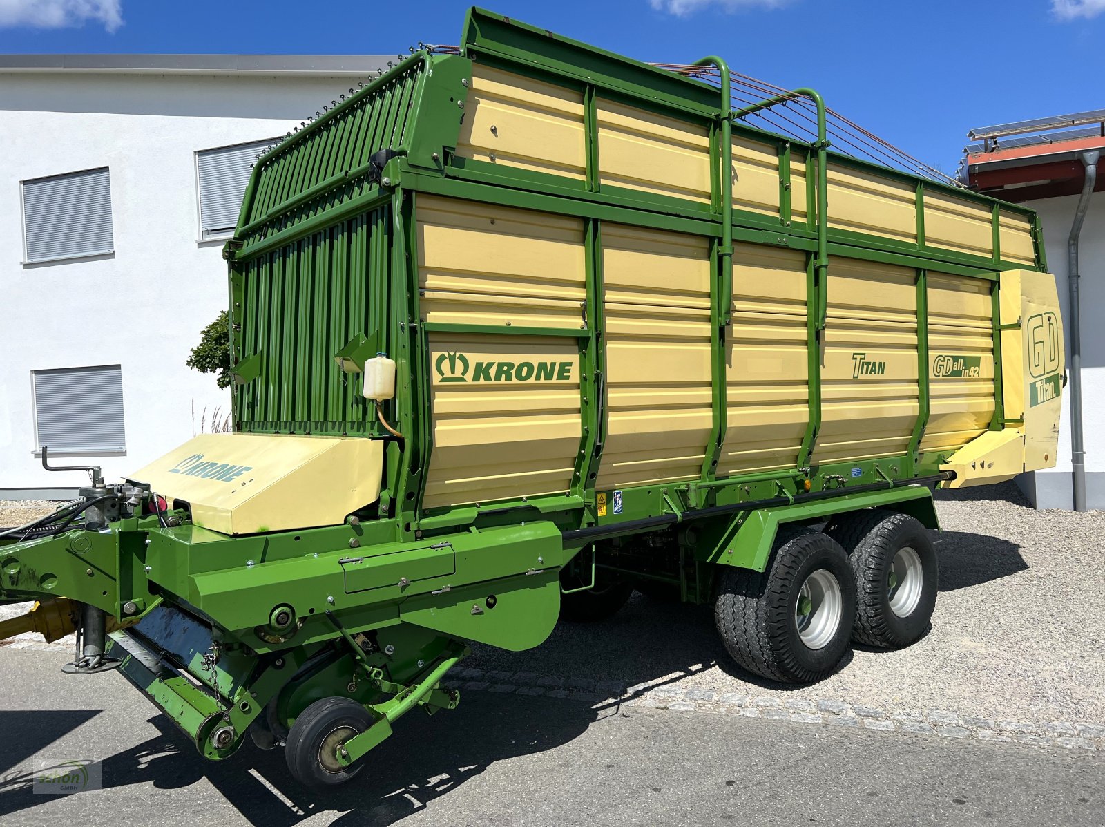 Ladewagen tip Krone Titan 6/42 GD All In mit Druckluftbremse und mit Zusatz-Tasträdern hinter der Pick-Up, Gebrauchtmaschine in Burgrieden (Poză 1)